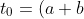 t_0 = (a+b)/2
